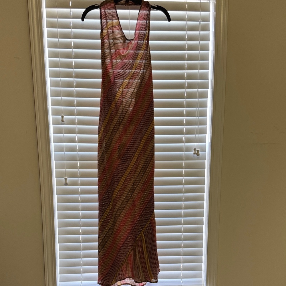 Anthropologie Vibrant Striped Backless Dress